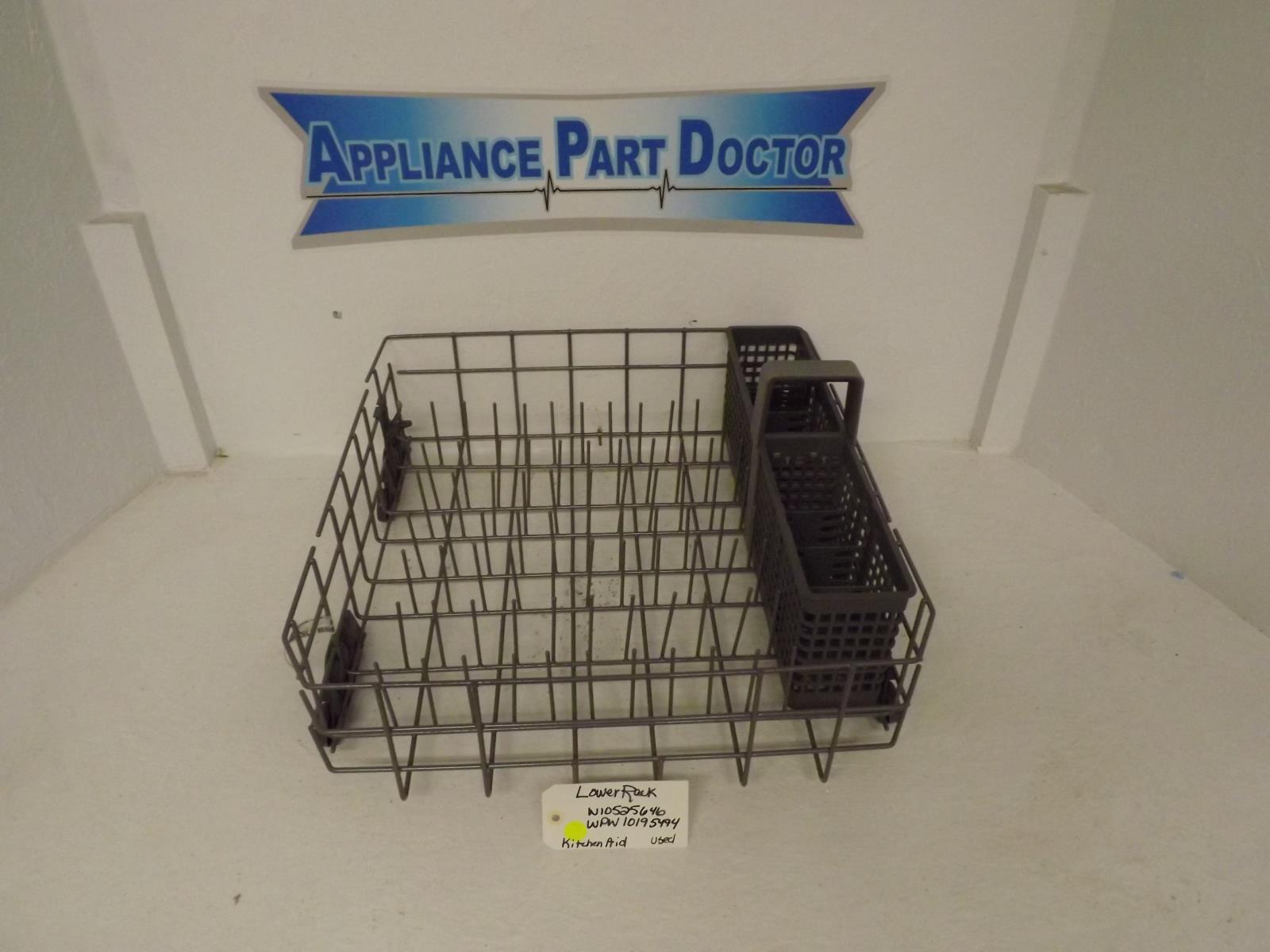 KitchenAid Dishwasher W10525646 WPW10195494 Lower Rack Used KitchenAid Dishwasher W10525646 WPW10195494 Lower Rack Used